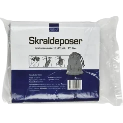 Abena affaldspose m/snøreluk 20 liter grå