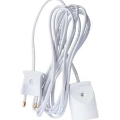 Adaptorkabel m/børnesikring 3 m hvid