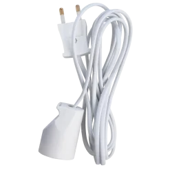 Adaptorkabel m/børnesikring 2 m hvid