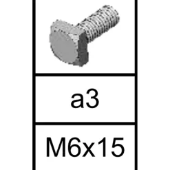 A3 Drivhusskrue - M6X15