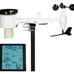 Alecto WS-5200 Professionel 6 i 1 WiFi vejrstsation med app og trådløs sensor sort