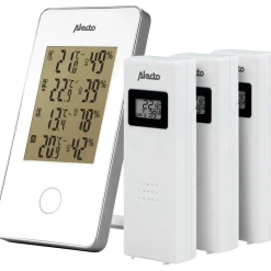 Alecto WS-1330 vejrstation med 3 sensorer hvid
