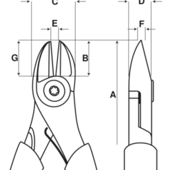 Bahco ergo sidebidetang 140 mm