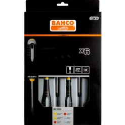 Bahco ergo skruetrækkersæt lige/PH/PZ kærv 6 dele