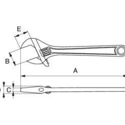 Bahco skiftenøgle ergonomisk 8"