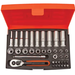 Bahco SL25L topnøglesæt 1/4" - 37 dele
