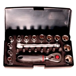 Bato 1/4" topnøglesæt 23 dele