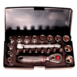 Bato 1/4" topnøglesæt 23 dele