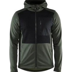 Blåklæder hættetrøje Full Zip efterårsgrøn/sort str. XL
