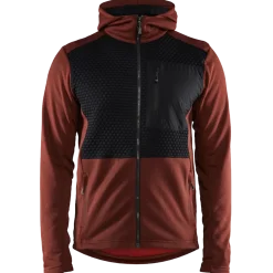 Blåklæder hættetrøje Full Zip brændt rød/sort str. 2XL