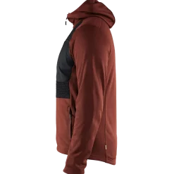 Blåklæder hættetrøje Full Zip brændt rød/sort str. 2XL