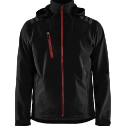 Blåklæder softshell jakke sort/rød str. 2XL