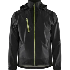 Blåklæder softshell jakke sort/high-vis gul str. 2XL