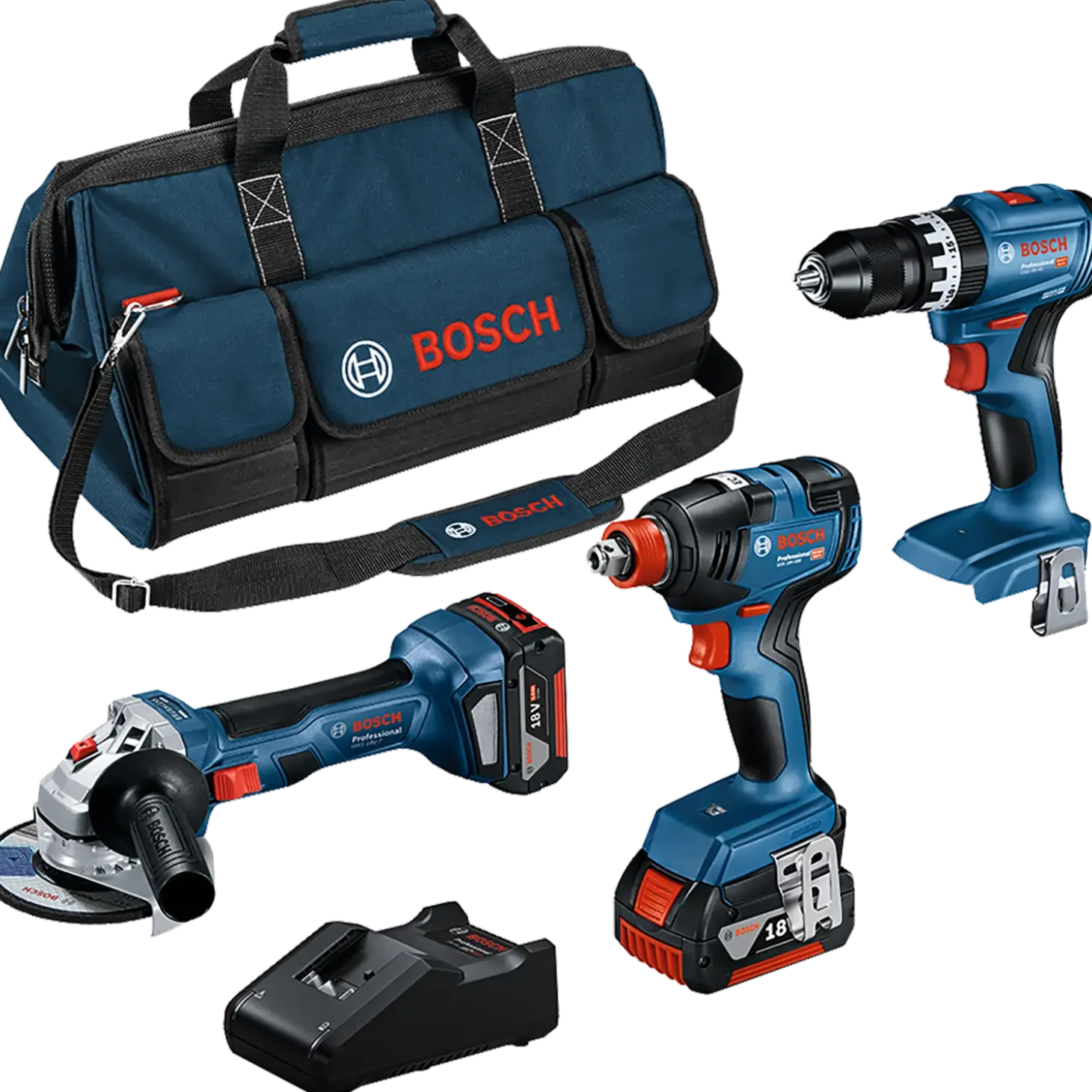 Bosch akkusæt 18V 2x 5.0Ah GSB 18V-45/GDX18V-200/GWS18V-7