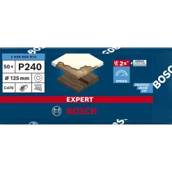 Bosch Expert C470 sliberondeller til excentersliber Ø125 mm korn 180, 50 stk