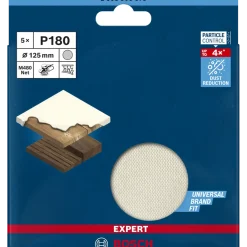 Bosch EXPERT M480 slibenet til excenterslibere 125 mm, G 180 5 stk
