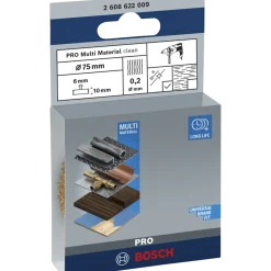 Bosch PRO Multi Material clean skivestålbørste, lige skaft, 75x0,2 mm