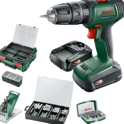 Bosch Universal Impact 18V slagboremaskine + systembox 210 dele