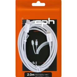 Bycph Kabel - USB-C til Lightning, 2 m