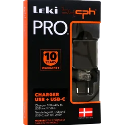 Bycph PRO Adapter - 220V Netlader til USB/USB-C