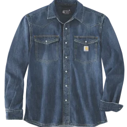 Carhartt 106429 Denim L/S snap front skjorte str. M