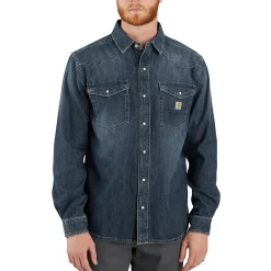 Carhartt 106429 Denim L/S snap front skjorte str. M