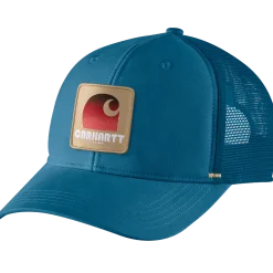 Carhartt canvas mesh back C patch kasket blå onesize