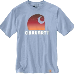 Carhartt heavy S/S C graphic t-shirt blå str. XL