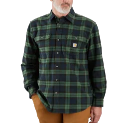 Carhartt Flannel L/S plaid skjorte grøn str. XL