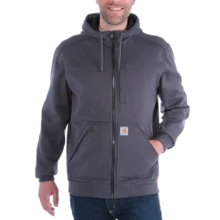 Carhartt Wind Fight hættetrøje carbon heather str. L