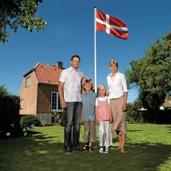 DanoMast flagstang 8 meter med vippebeslag, knop, line og lineholder