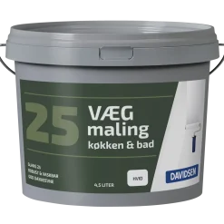 Davidsen vægmaling 25 hvid 4,5 L
