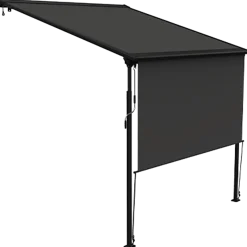 Debel Sigma pergolamarkise med LED-lys 500x400 cm antracitgrå