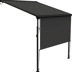 Debel Sigma pergolamarkise med LED-lys 400x400 cm antracitgrå