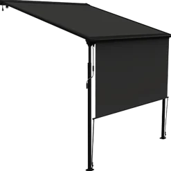 Debel Sigma pergolamarkise med LED-lys 500x400 cm sort