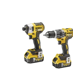 DeWalt 18V slagbore-/skruemaskine og slagnøglesæt 2x5.0 Ah batt./lader TSTAK