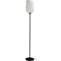 Dyberg Larsen riflet gulvlampe E27 opal