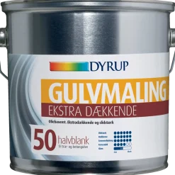 Dyrup gulvmaling ekstra dækkende olie 50 hvid 2,25 L