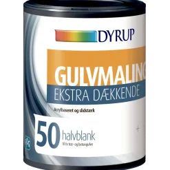 Dyrup gulvmaling ekstra dækkende vand 50 hvid 0,75 L