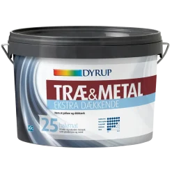 Dyrup træ og metal ekstra dækkende 25 hvid 0,75 L