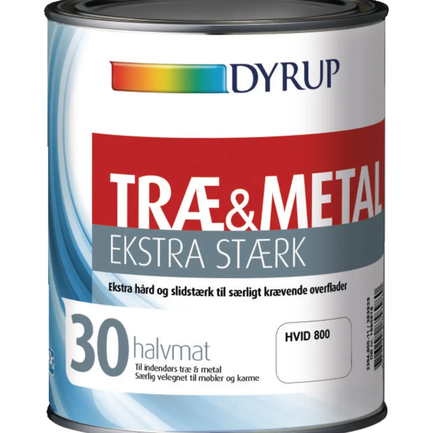 Dyrup træ og metalmaling ekstra stærk 10 hvid 1 L