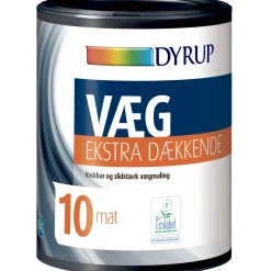 Dyrup vægmaling ekstra dækkende 10 hvid 0,75 L