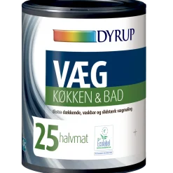 Dyrup vægmaling køkken og bad 25 hvid 4,5 L