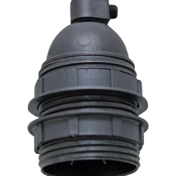E-Line fatning E27 m/ gevind 2 ringe sort