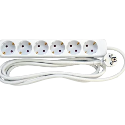 E-Line schuko stikdåse 6-vejs 3x1,5mm² 3m