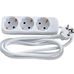 E-Line schuko stikdåse 3-vejs 3x1,5 mm² 1,5m