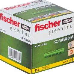 Fischer SX Green dyvel m/krave 8x65 mm 45 stk