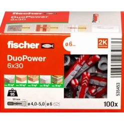 Fischer universaldybel duopower 6x30 DIY 100 stk