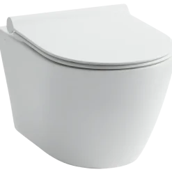 Flow FL60 væghængt toilet rimless hvid - inkl. slim toiletsæde m/softclose