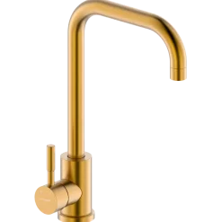 Geyser Bravo L køkkenarmatur rustfrit stål mat guld